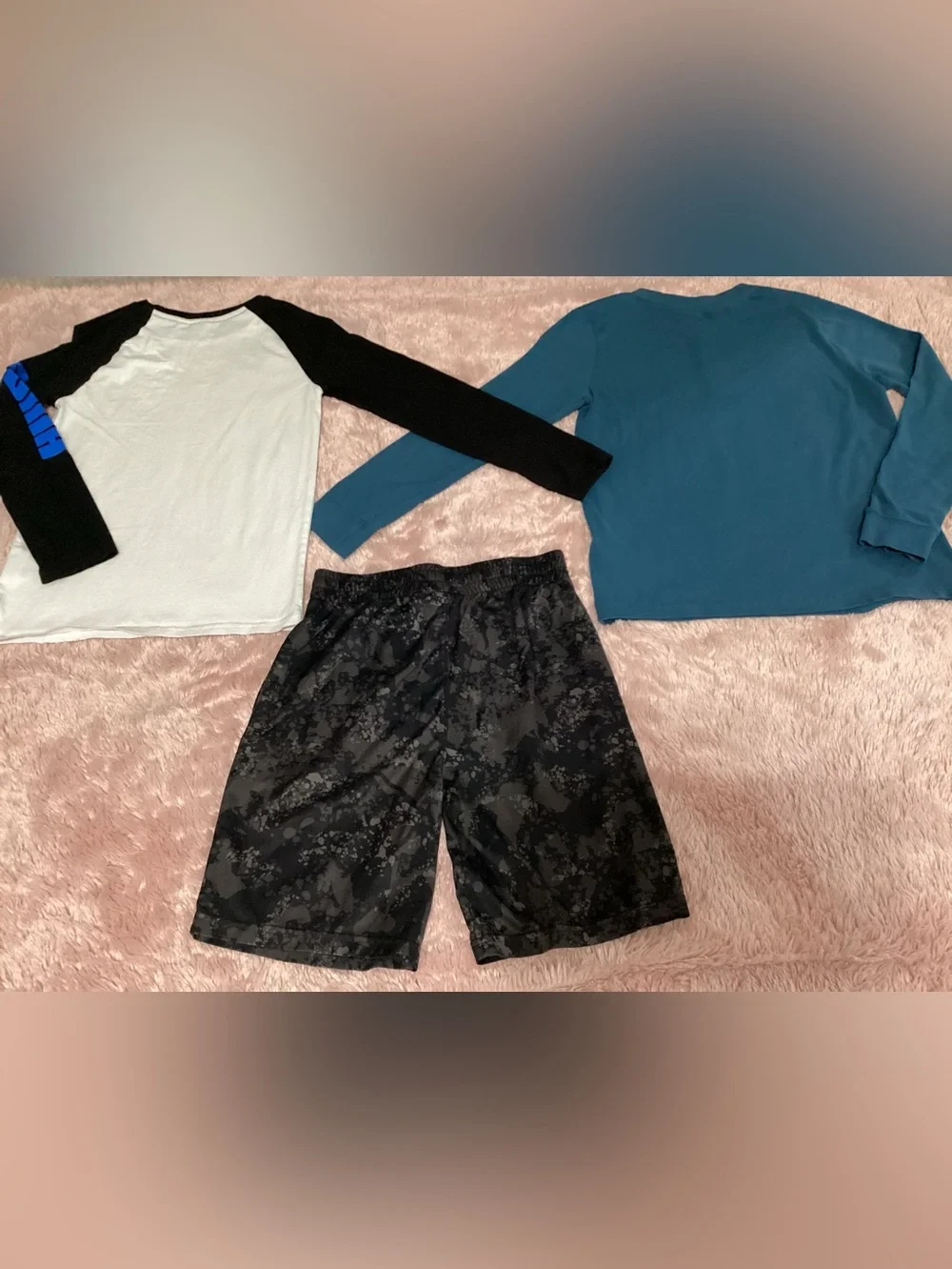Boys Puma Athletic Shorts and Tee and Long Sleeve Shirts Bundle